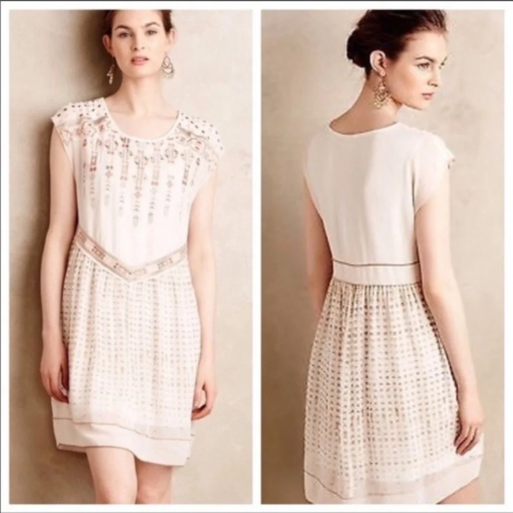 Anthropologie One September Calliope Embroidered Dress Sz XS - Picture 7 of 16